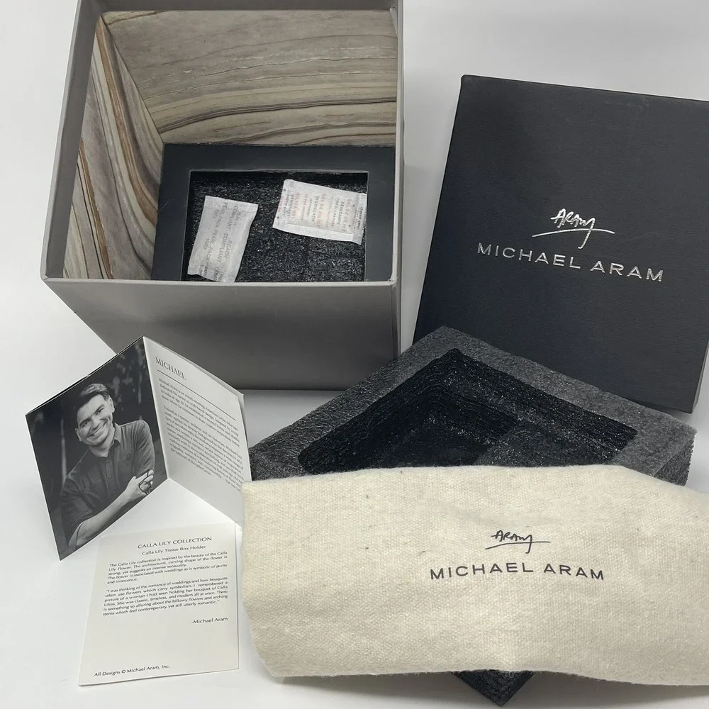 Michael Aram EMPTY BOX for REPLACEMENT / GIFT - 123236 Calla Lily‎ Tissue Holder